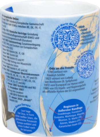 Wissensbecher Porzellan Europa 490ml