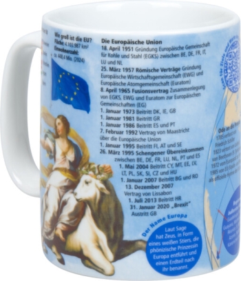 Wissensbecher Porzellan Europa 490ml