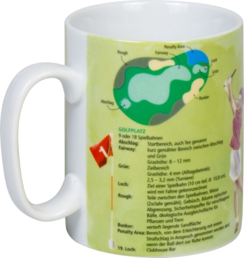 Wissensbecher Porzellan Golf 490ml