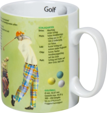 Wissensbecher Porzellan Golf 490ml