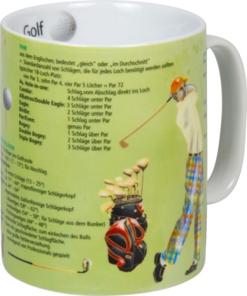 Wissensbecher Porzellan Golf 490ml