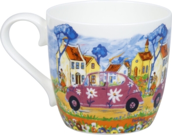 Henkelbecher Porzellan City Girl by Portchie 425ml