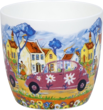 Henkelbecher Porzellan City Girl by Portchie 425ml