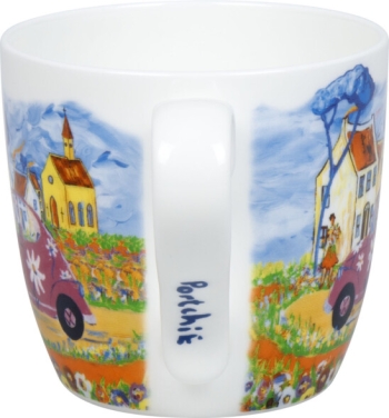 Henkelbecher Porzellan City Girl by Portchie 425ml