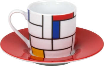 Espressotasse Porzellan Hommage to Mondrian - Large Elements 85ml