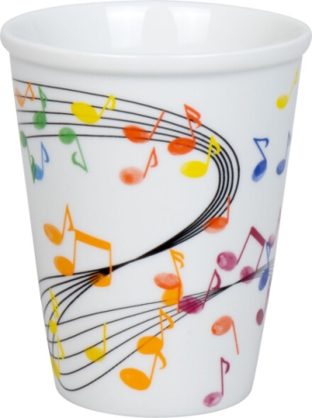 Coffee To Go Becher Porzellan Flying Notes 380ml