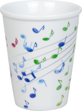 Coffee To Go Becher Porzellan Flying Notes 380ml