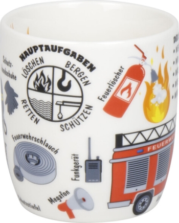 Wissensbecher Porzellan Wissensbecher Kid`s Feuerwehr 230 ml