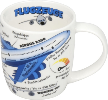 Wissensbecher Porzellan Wissensbecher Kid`s Flugzeuge 230 ml