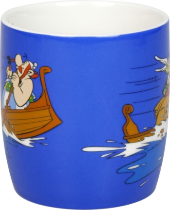 Henkelbecher Porzellan Asterix - Rudern 400ml