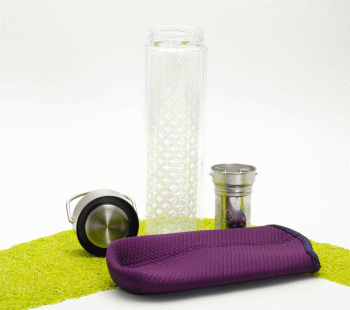 FlowTea Teezubereiter aus Glas May Lin 400ml Neoprenhülle