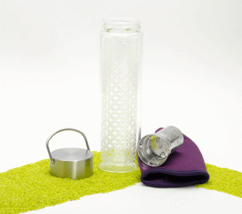 FlowTea Teezubereiter aus Glas May Lin 400ml Neoprenhülle