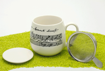 Kuschelbecher Porzellan Deckel & Sieb Cantata (Musik) 420ml