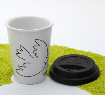 Coffee To Go Becher Porzellan Picasso - La Colombe de la Paix 380ml