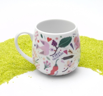 Kuschelbecher Porzellan Deckel & Sieb Julia Kluge - Liebestrank 420ml