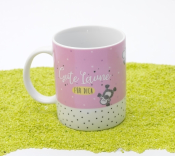 Zaubertasse Porzellan Gute Laune 350 ml