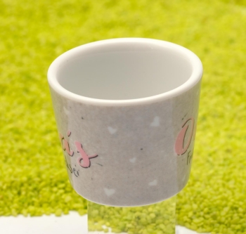 Eierbecher aus Porzellan Oma's Frühstücksei