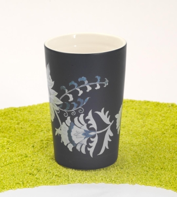 Trinkbecher Teaeve Porzellan mit Deckel & Edelstahlsieb Luna blue 350ml