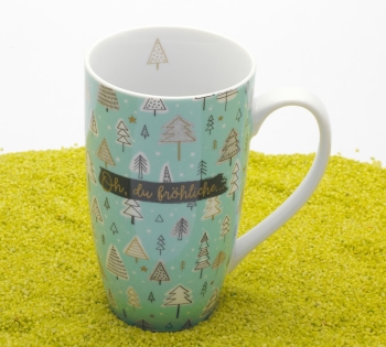 XL Tasse Porzellan Oh Du fröhliche... 400 ml