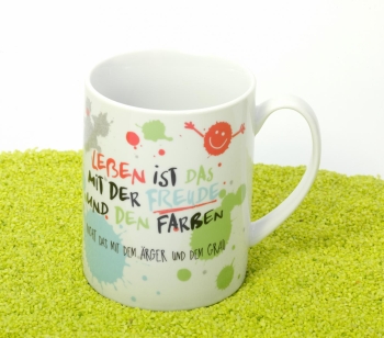 XL Tasse Porzellan Freude 600 ml