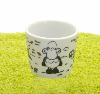 Eierbecher aus Porzellan OEIAD - Ohne Ei ist alles doof