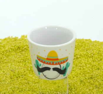 Set aus Eierbecher Caramba und Mosaikkerze orange-sonnenblume 6,5cm