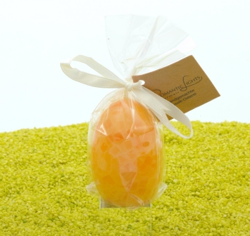 Set aus Eierbecher Schwester und Mosaikkerze orange 6,5cm