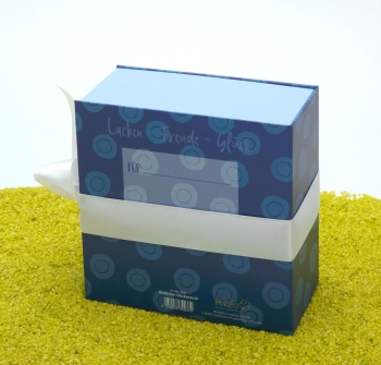 Geschenkschachtel mit Schleife - Herzlichen Glückwunsch 13 x 13 cm