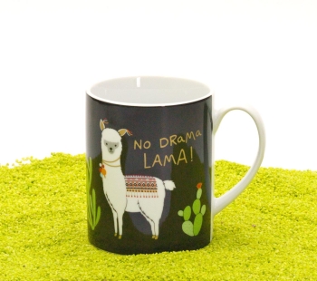 XL Tasse Porzellan Lama 600 ml