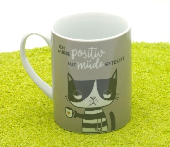 XL Tasse Porzellan Müde 600 ml
