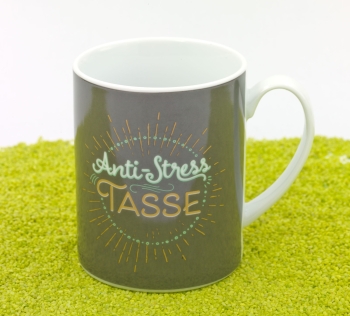 XL Tasse Porzellan Anti-Stress mit Golddruck 600 ml