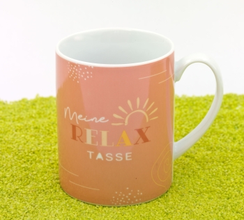 XL Tasse Porzellan Antistress - Meine Relax Tasse 600 ml