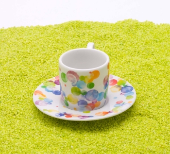 Espressotasse Porzellan Colourful Cast Bubbles 85ml