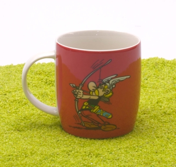 Henkelbecher Porzellan Asterix - Bogenschießen 400ml