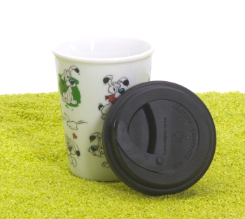 Coffee To Go Becher Porzellan Snif Snif (Asterix, Idefix) 380ml