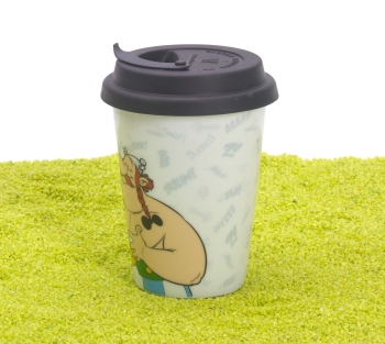 Coffee To Go Becher Porzellan Asterix Characters Obelix -Big Boss 380ml