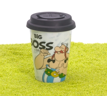 Coffee To Go Becher Porzellan Asterix Characters Obelix -Big Boss 380ml