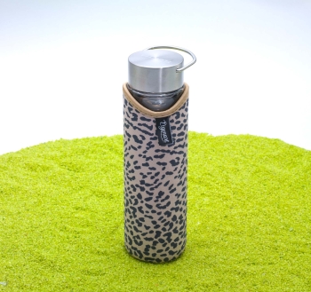 FlowTea Teezubereiter aus Glas Little Animal Leo 400ml Neoprenhülle