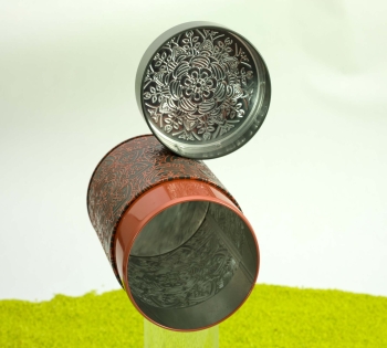 Teedose Case Mandala rund ebony 500g