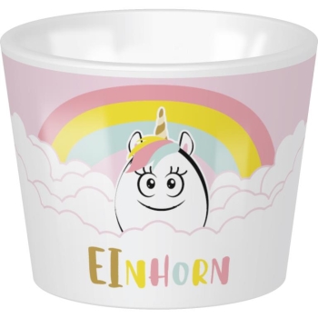 Eierbecher aus Porzellan Einhorn (Regenbogen)