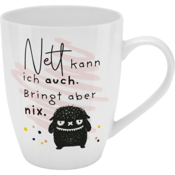 Becher Porzellan Herrlich böser Becher Nett 350ml