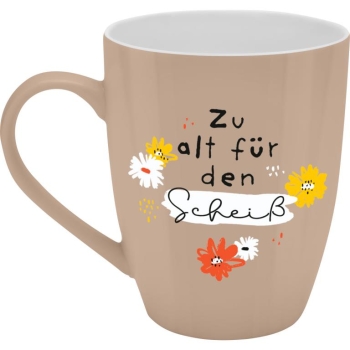 Becher Porzellan Herrlich böser Becher Scheiss 350ml