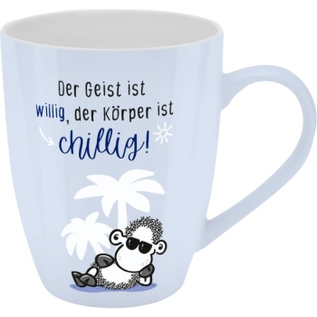 Becher Porzellan Herrlich böser Becher Chillig 350ml