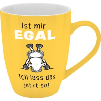 Becher Porzellan Herrlich böser Becher Egal 350ml