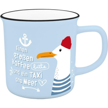 Extragroßer Lieblingsbecher Porzellan Meer 550 ml