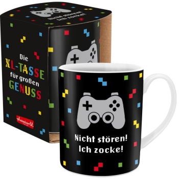 XL Tasse Porzellan Zocken 600 ml