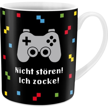 XL Tasse Porzellan Zocken 600 ml