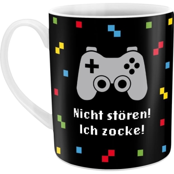 XL Tasse Porzellan Zocken 600 ml