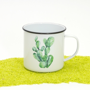 Henkelbecher Happy Metal Mug Cactus 400ml
