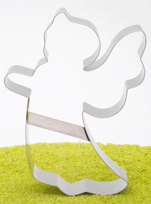 XXL Ausstecher Engel mit Flügel Edelstahl 20,5cm